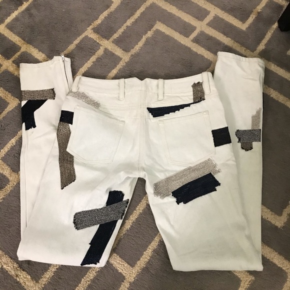 NEW 3.1 Phillip Lim Metal Chain Embroidery Jeans - Picture 6 of 7